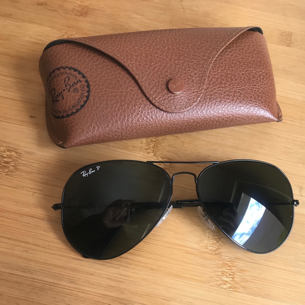 Ray- Ban large aviator full black sunglasses